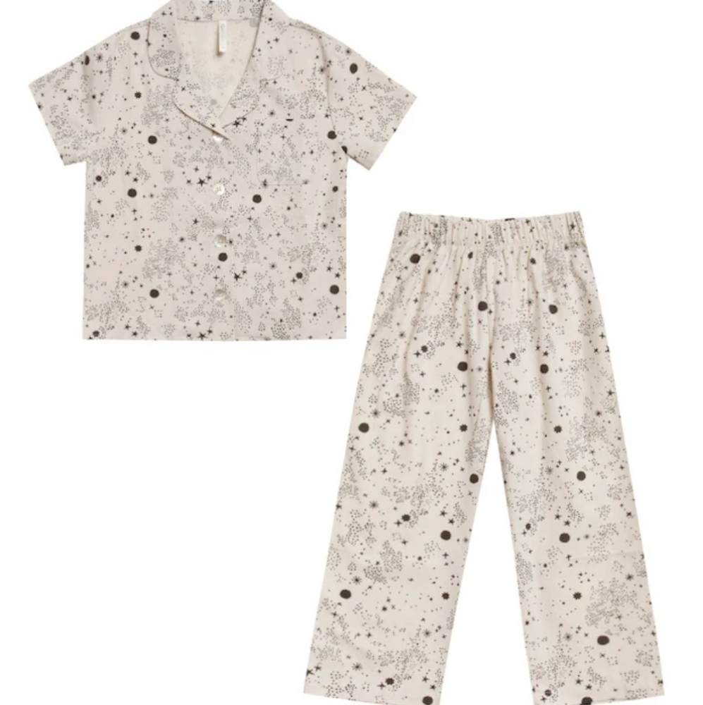 Kids Star Pajama Set - Soft Short Sleeve Top & Pants